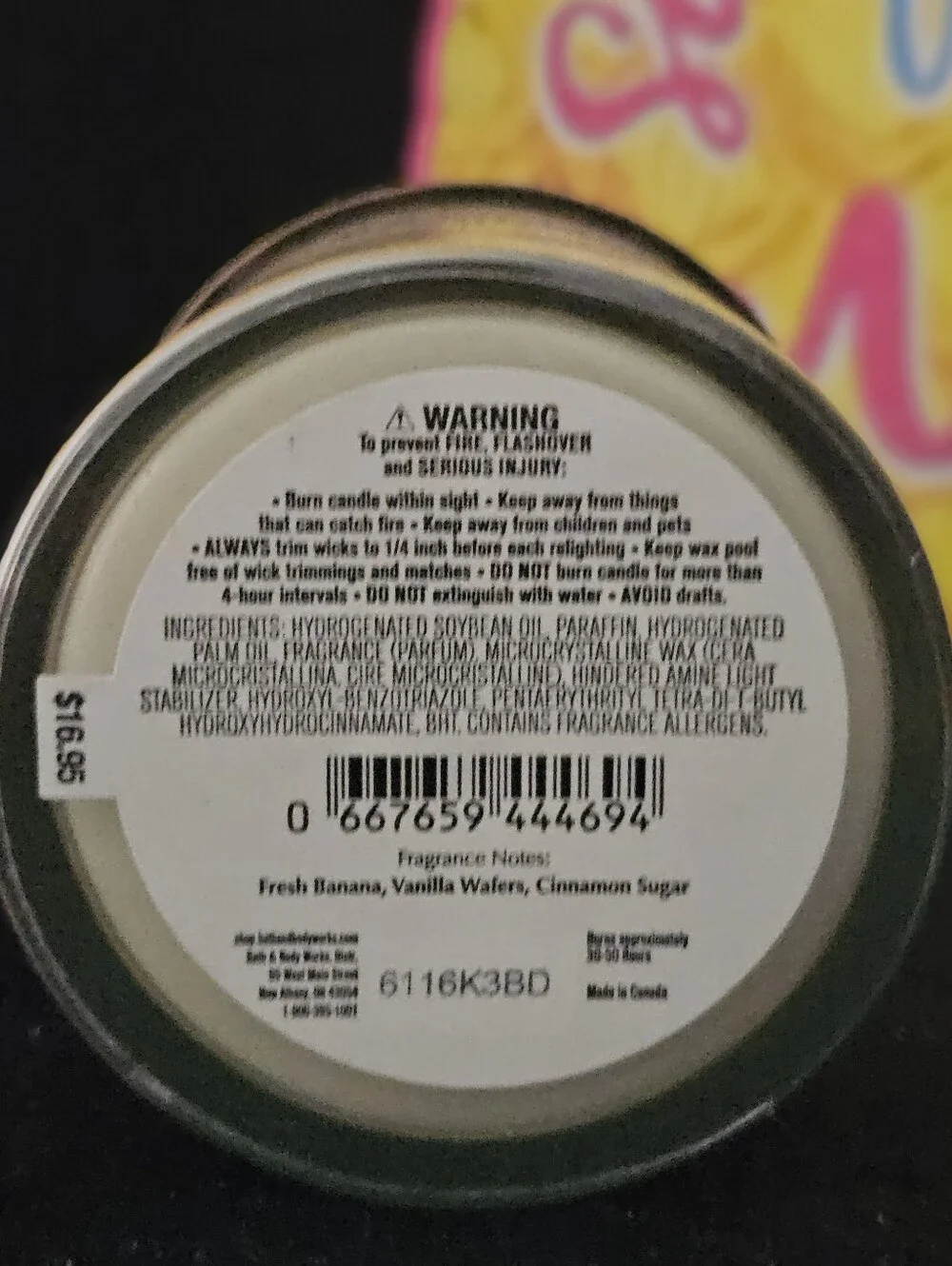 NWT Bath & Body Works Main Street Bakery Single Wick Candle — White, Gold